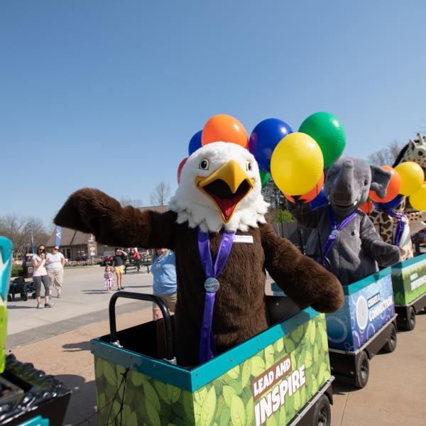 Zoo Character Ambassador Train on Earth Day